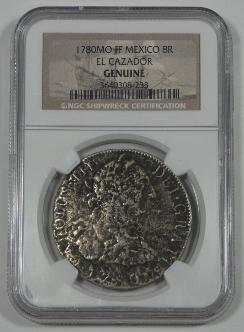 1780 Mo FF Mexico 8R El Cazador Shipwreck Treasure NGC Genuine