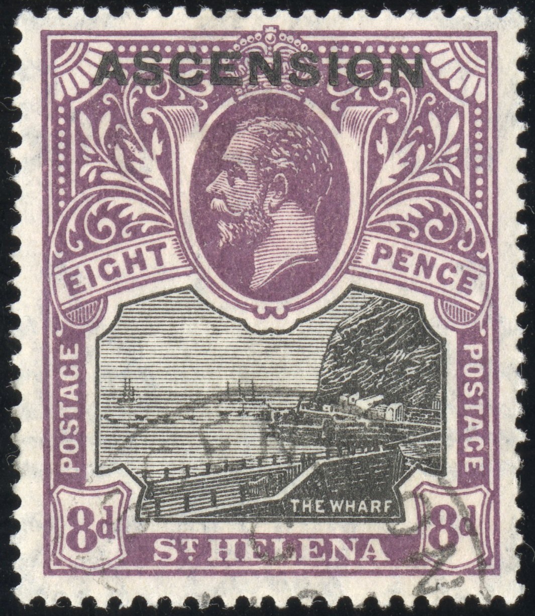 Ascension Stamps # 6 Used XF Scott Value $65.00