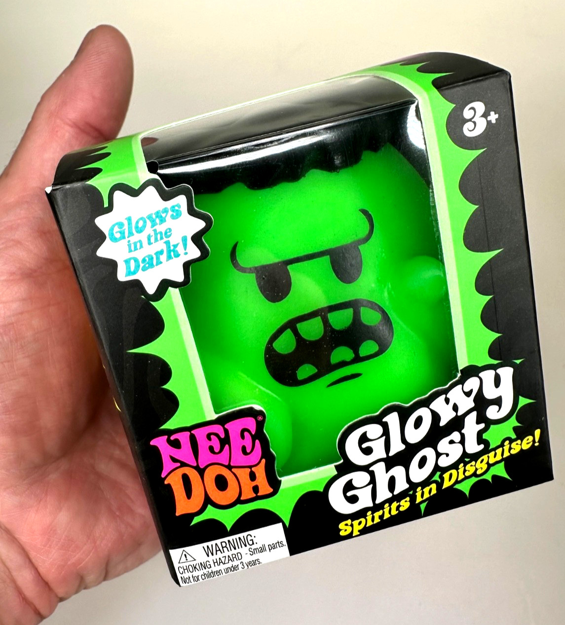 2026-NeeDoh GLOWY GHOST Costumed Glow-in-the-Dark Squishy Squeeze Toy RANDOM