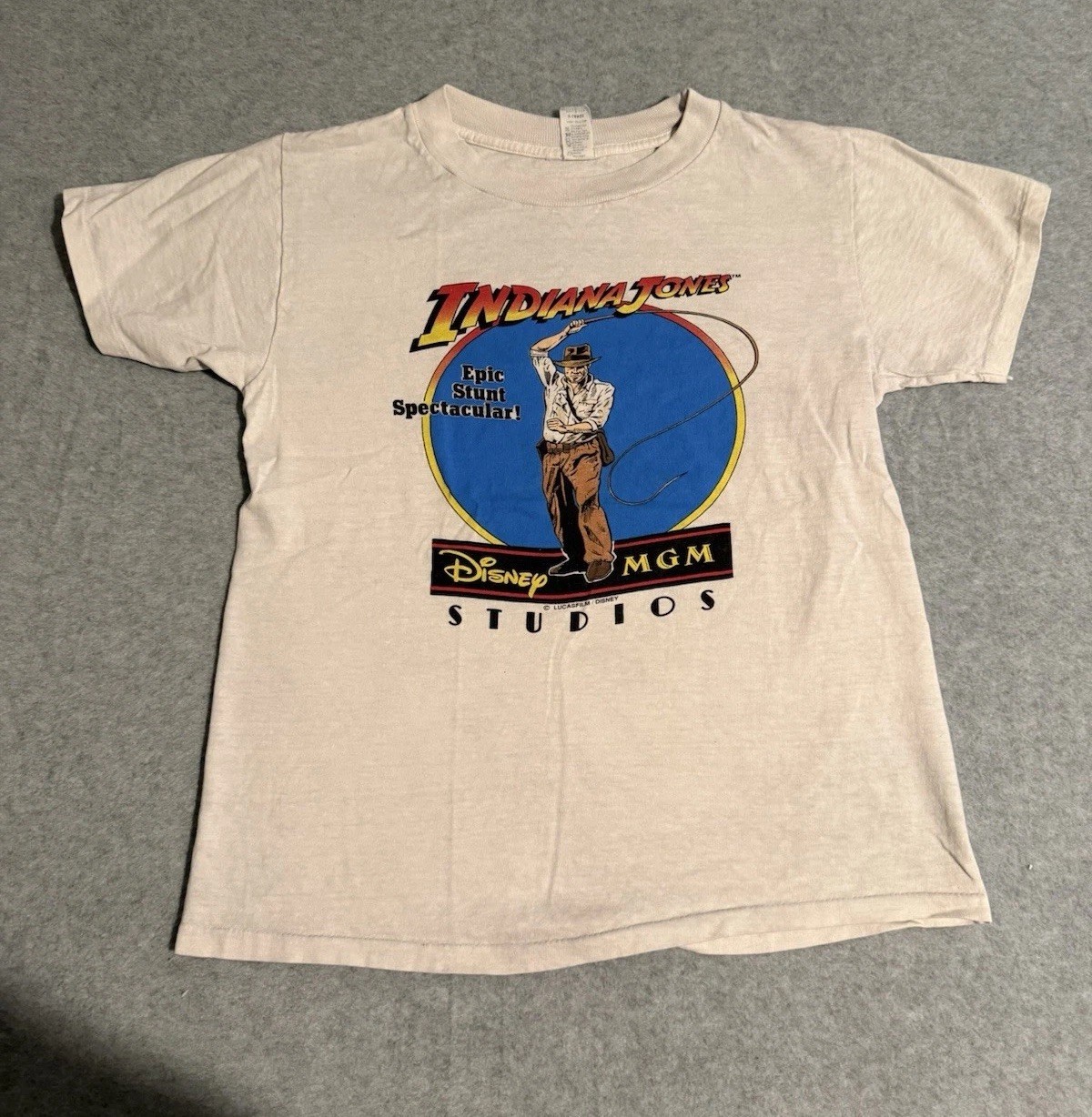 Vintage 90\'s Disney MGM Studios Indiana Jones Epic Stunt Spectacular Shirt Small