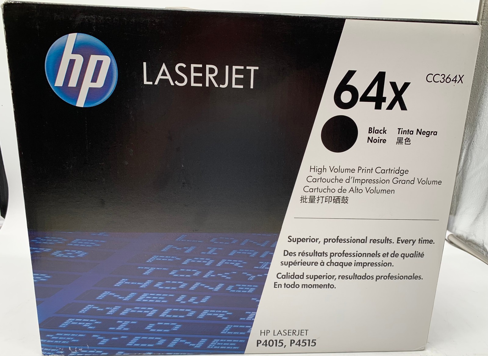 Genuine HP 64X (CC364X) Black High Yield Original LaserJet Toner Cartridge, OEM Genuine HP 64X (CC364X) Black High Yield Original LaserJet Toner Cartridge, OEM
