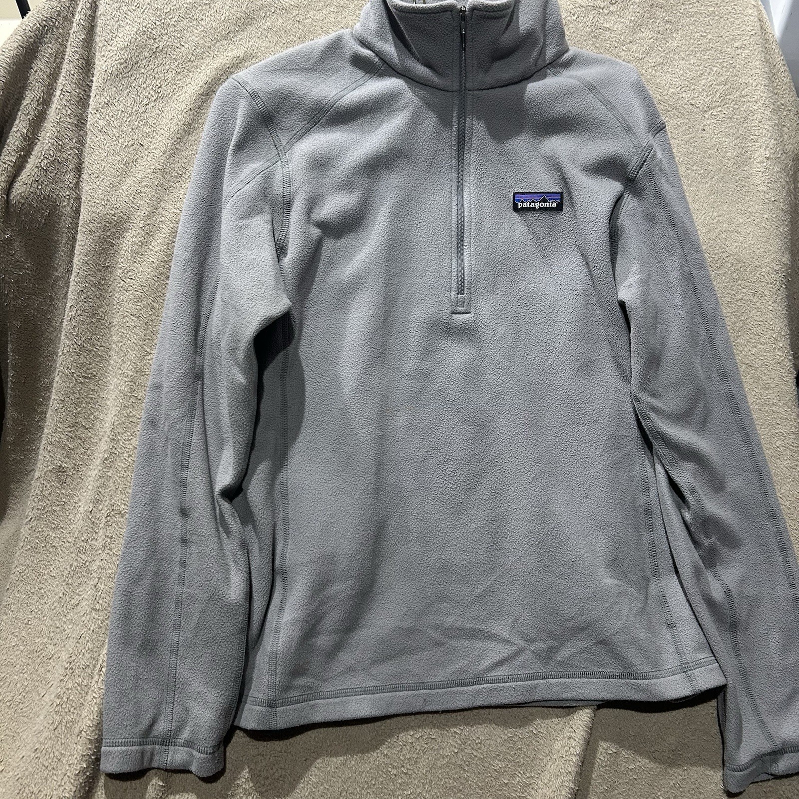 Patagonia Men\'s Micro D 1/4-Zip Fleece Pullover Large Feather Grey STY26278 Patagonia Men\'s Micro D 1/4-Zip Fleece Pullover Large Feather Grey STY26278