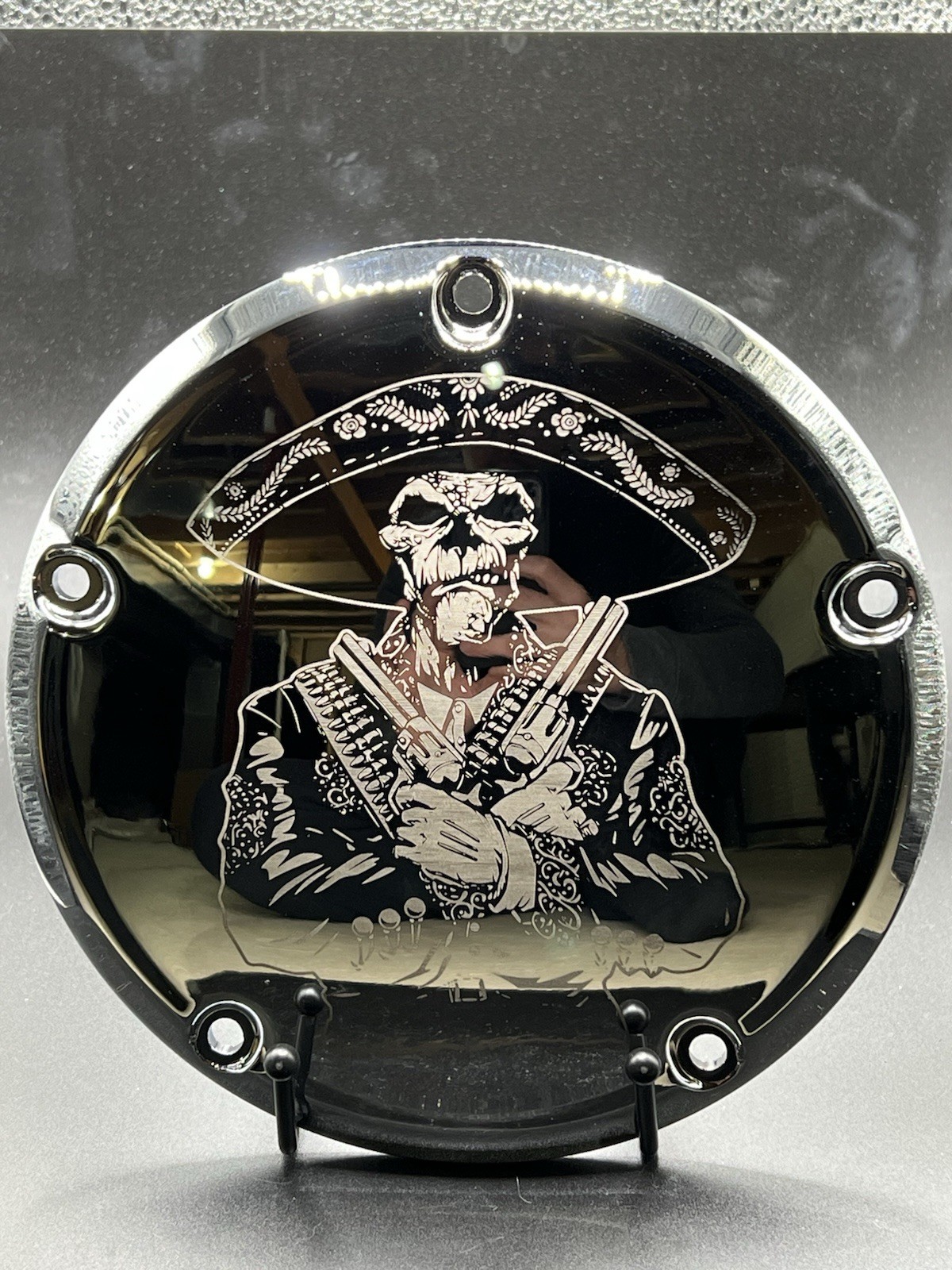 Harley Skull Sombrero Chrome Derby Cover 2016-current Touring Fitment Only