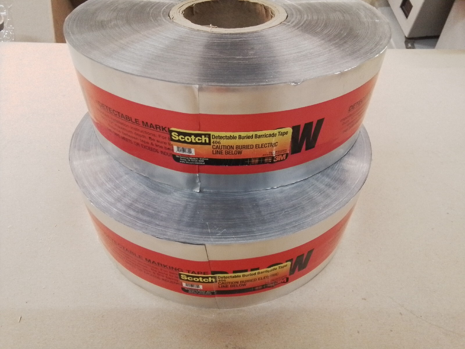 (2) Caution Buried Electrical Line Below Detectable Tape 3\ (2) Caution Buried Electrical Line Below Detectable Tape 3\
