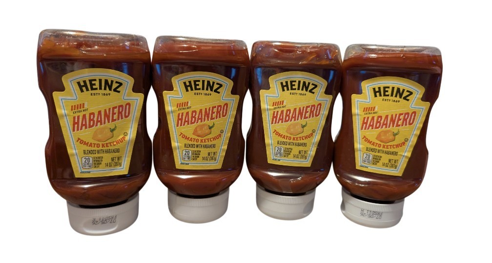 Heinz Extra Hot Habanero Tomato Ketchup 14 oz Bottles Lot Of 4 Exp January 2027