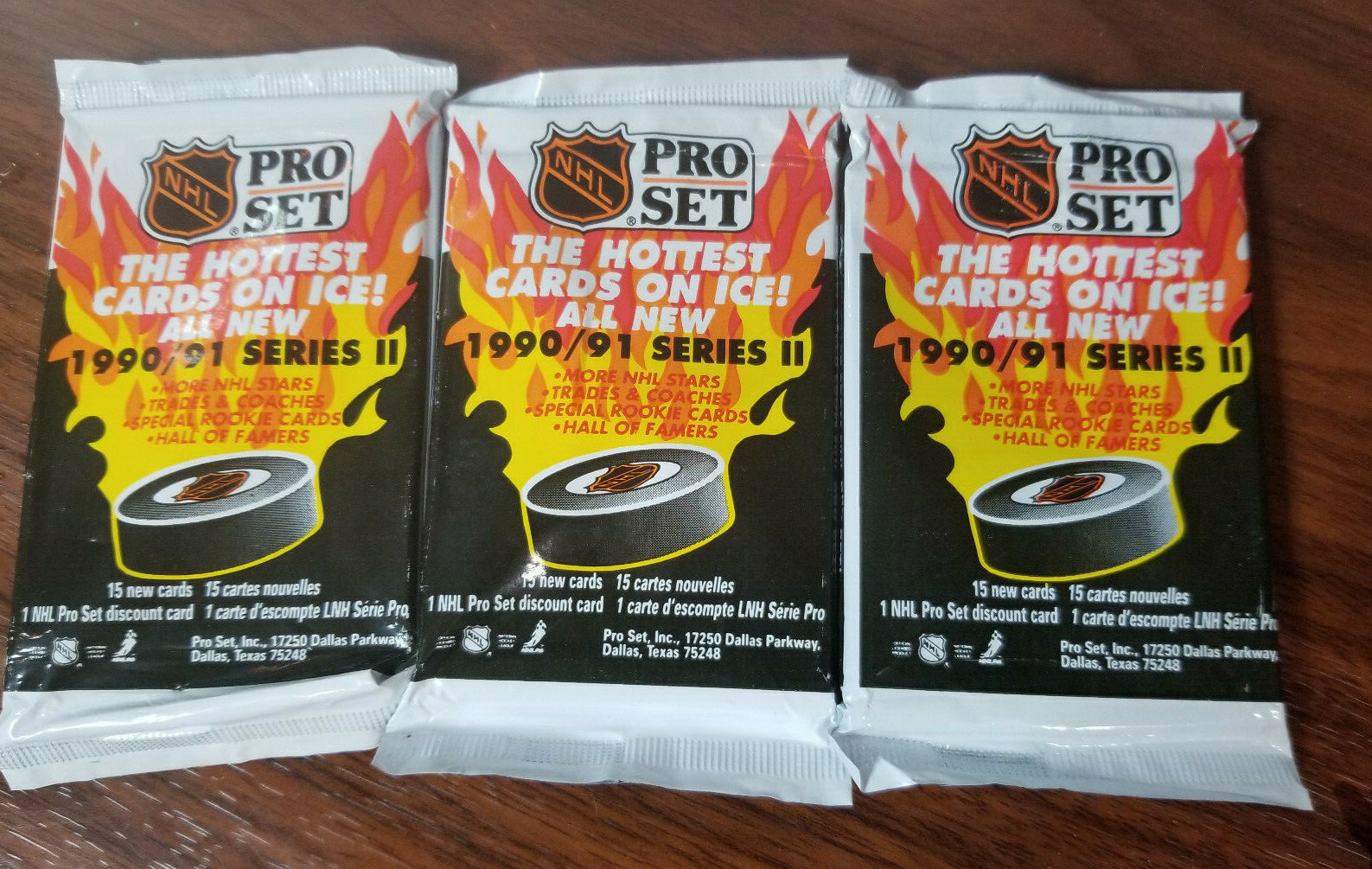 1990-91 pro set hockey series 2 (3 pack lot = 45 cards) - See Checklist inside.