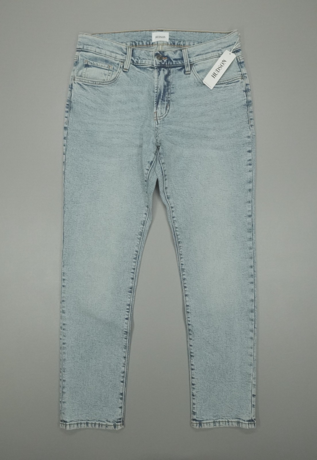 Hudson Blake Slim Straight Jeans Men\'s 34 Light Wash Blue 45NS7BAN6876 Hudson Blake Slim Straight Jeans Men\'s 34 Light Wash Blue 45NS7BAN6876