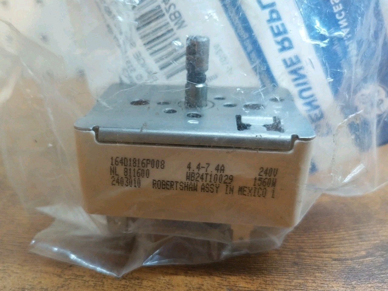 OEM General Electric WB24t10029 Infinite Control Switch for Range Stove Burner