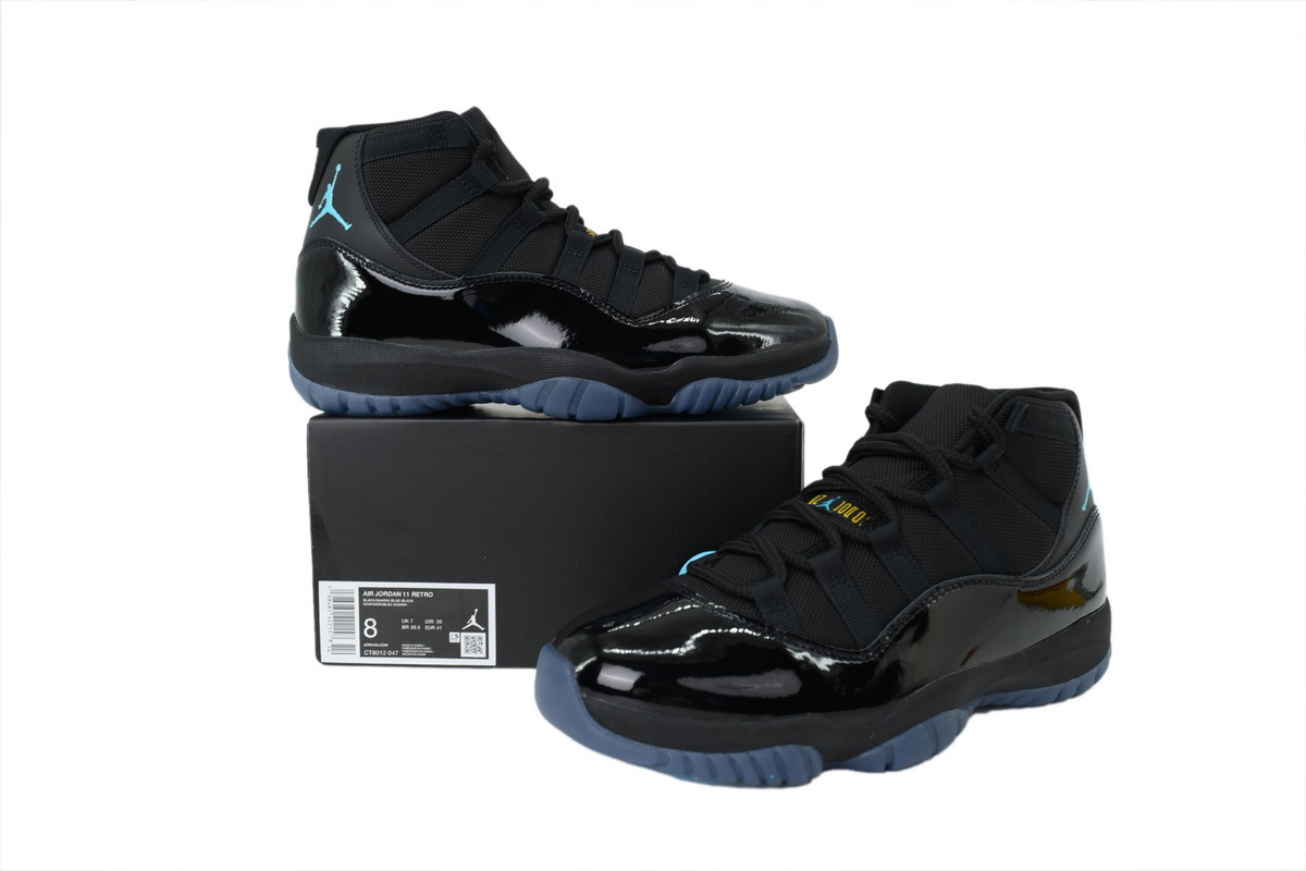 Air Jordan 11 Retro Gamma Blue Men's Basketball Sneakers Black CT8012-047