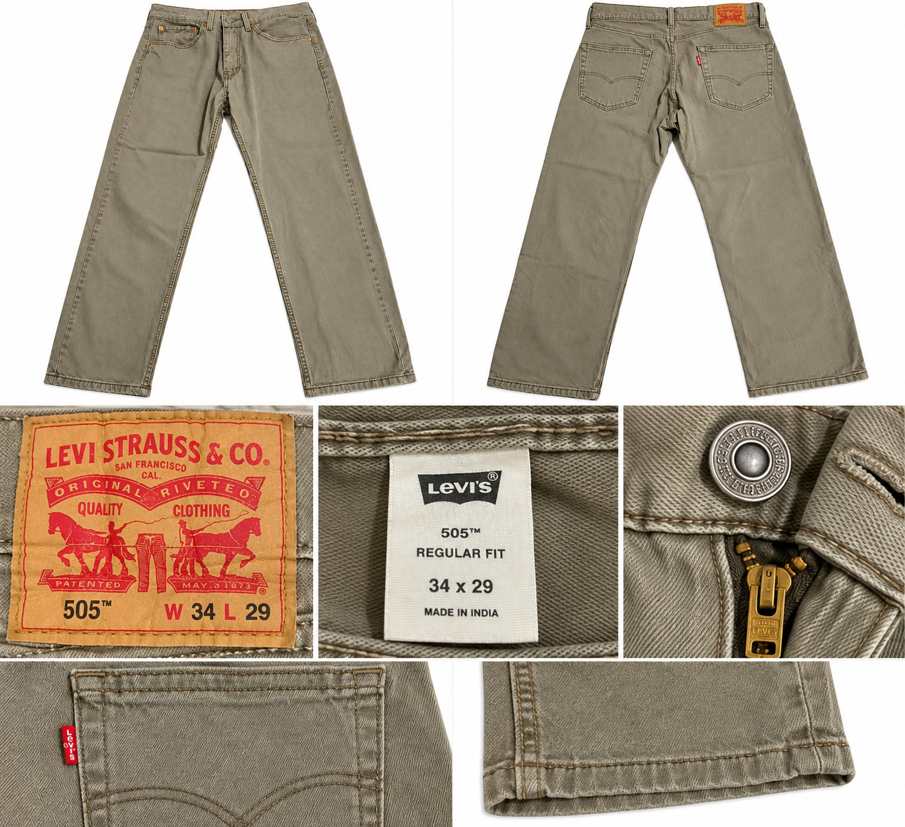 Levi’s 505 Regular Fit Jeans Men’s 34 x 29 Gray NWOT Levi’s 505 Regular Fit Jeans Men’s 34 x 29 Gray NWOT