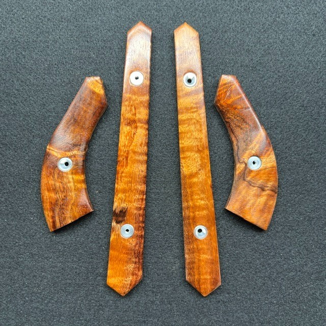 Ruger M77 MK2 Zytel Boat Paddle Skeleton Stock Inserts Hawaiian Koa