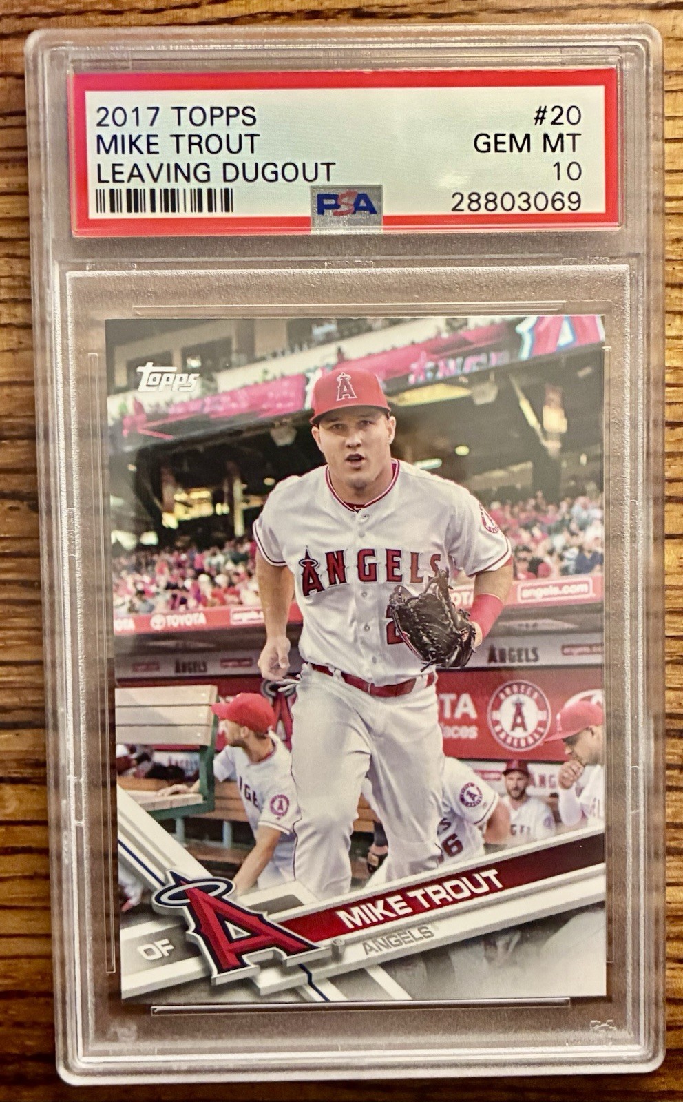 2017 Topps Mike Trout Leaving Dugout #20 PSA 10 GEM MINT