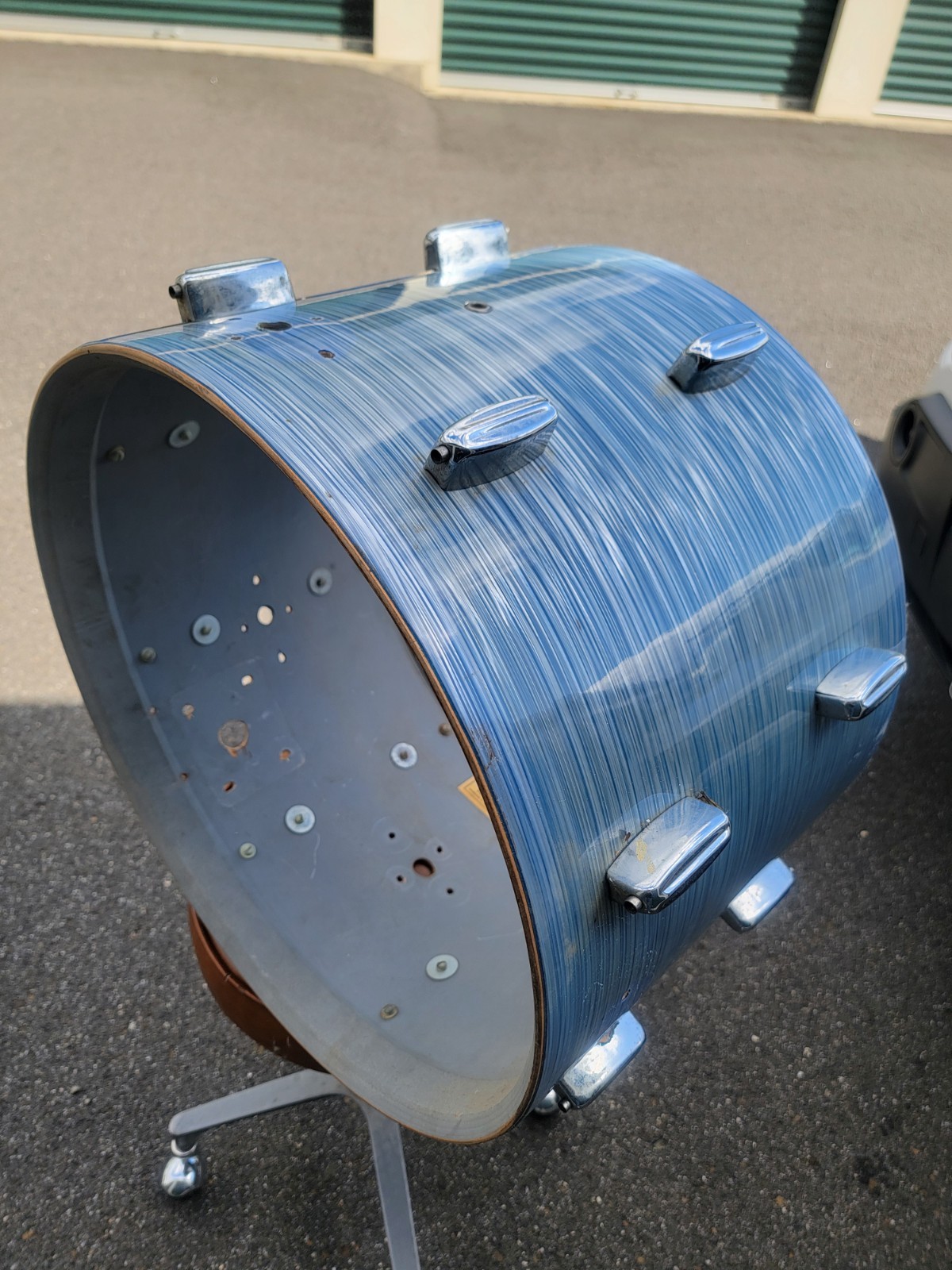 Rogers Holiday sky blue ripple Cleveland Tag 14x20 Bass Drum Rogers Holiday sky blue ripple Cleveland Tag 14x20 Bass Drum