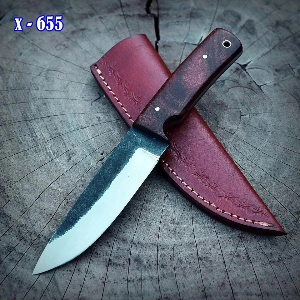 M48 handmade Forged D2 tool steel fixed blade Hunter Skinner knife Bushcraft EDC
