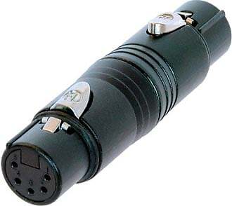 Neutrik NA5FF-B 5-pin XLRF to 5-pin XLRF Adapter, Black Neutrik NA5FF-B 5-pin XLRF to 5-pin XLRF Adapter, Black