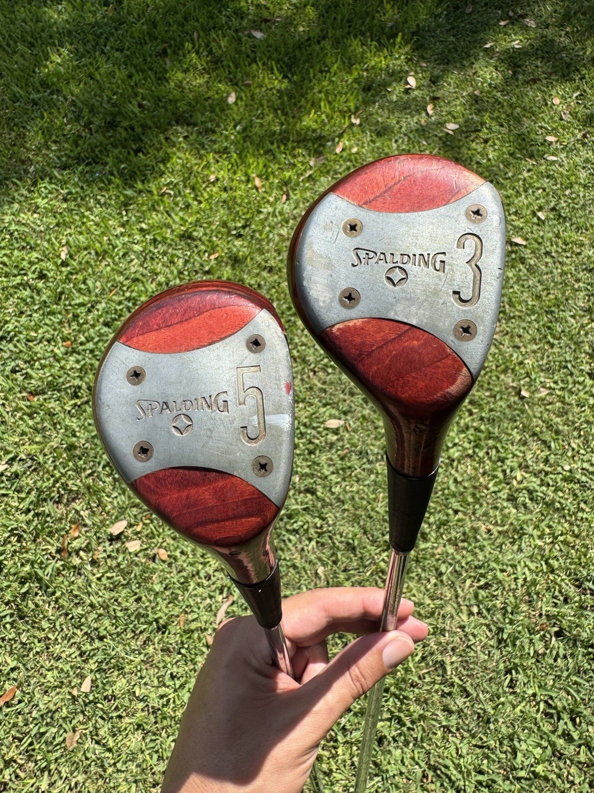 Vintage Spalding Accu Flite Golf 3 & 5 Woods RH