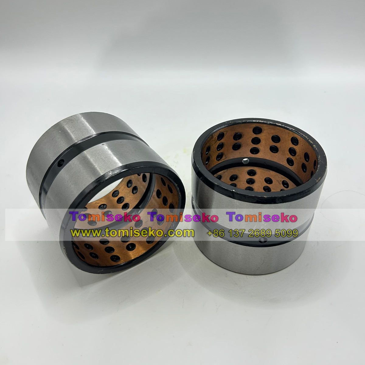 2PCS Bearing Steel 80x95x80mm (ID*OD*H) Bucket Bushing For Excavator