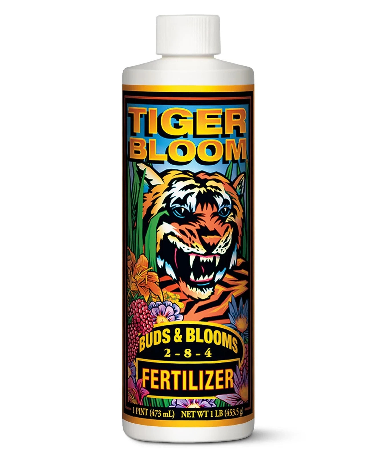 Fox Farm 1 Pint - Tiger Bloom Flowering Fertilizer for Buds & Blossoms 2-8-4