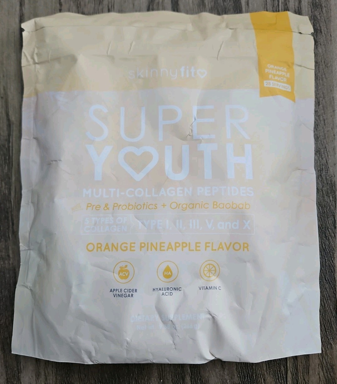 Multi Collagen Peptides Powder Orange Pineapple 28 Servings Skinny Fit 7/27