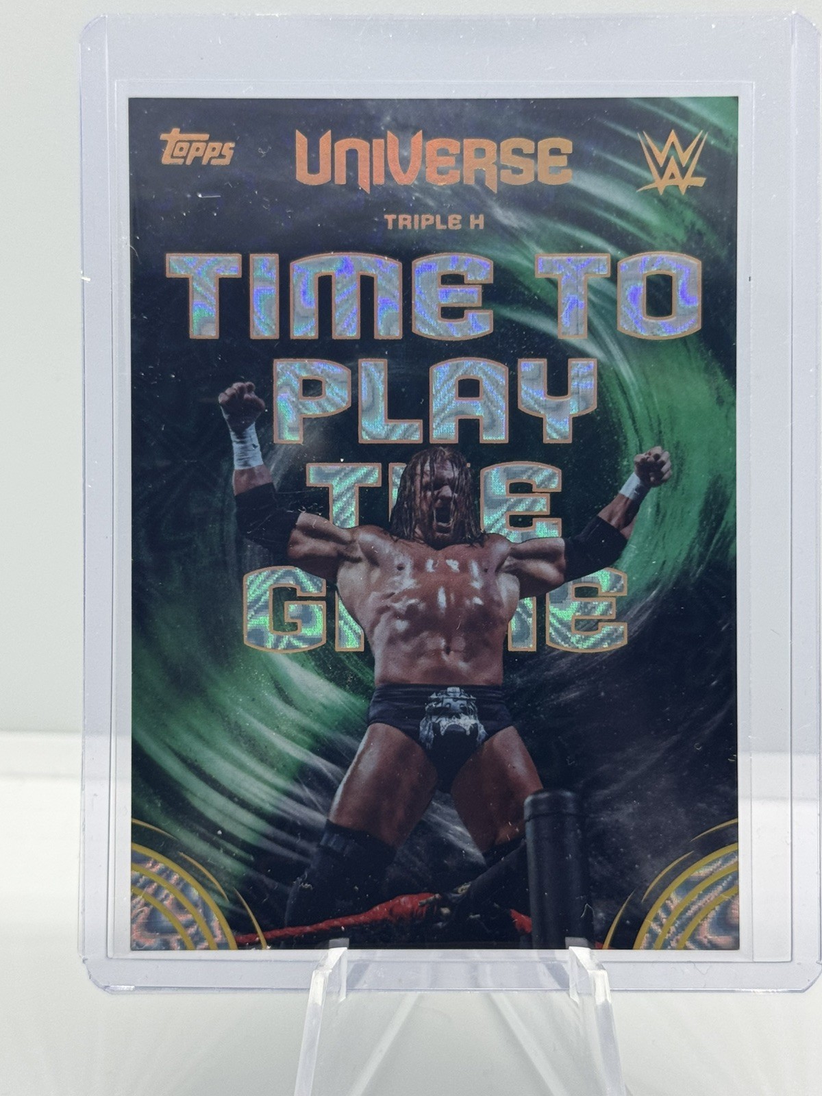 2026 Topps Universe WWE TRIPLE H ECHOES #E-13 Case Hit SSP Time To Play The Game 2026 Topps Universe WWE TRIPLE H ECHOES #E-13 Case Hit SSP Time To Play The Game