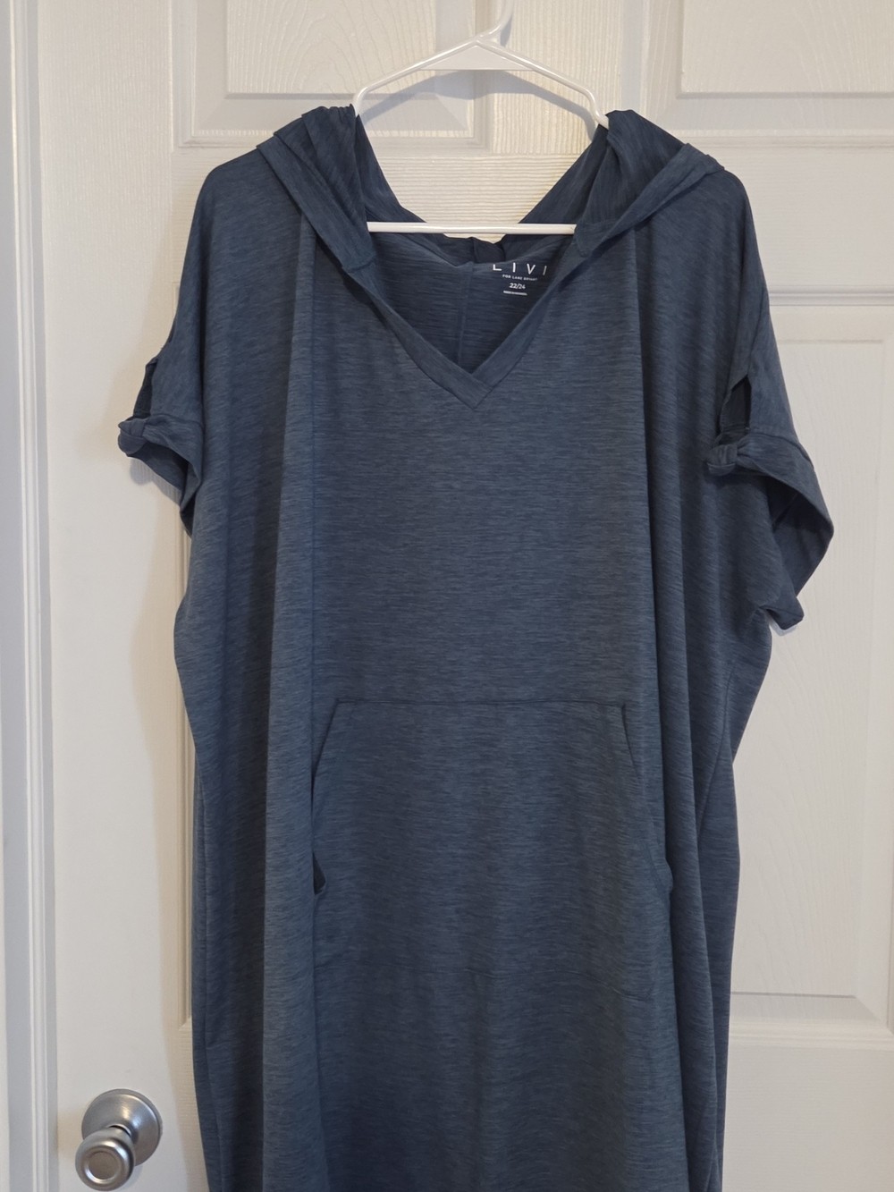 LIVI for Lane Bryant Hooded Pullover Dress Size 22/24 Blue