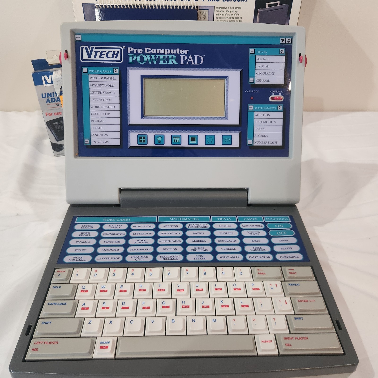 VTech Pre Computer Power Pad Vtg 1994 Tested Working w/ Box, Manual & Power Cord VTech Pre Computer Power Pad Vtg 1994 Tested Working w/ Box, Manual & Power Cord