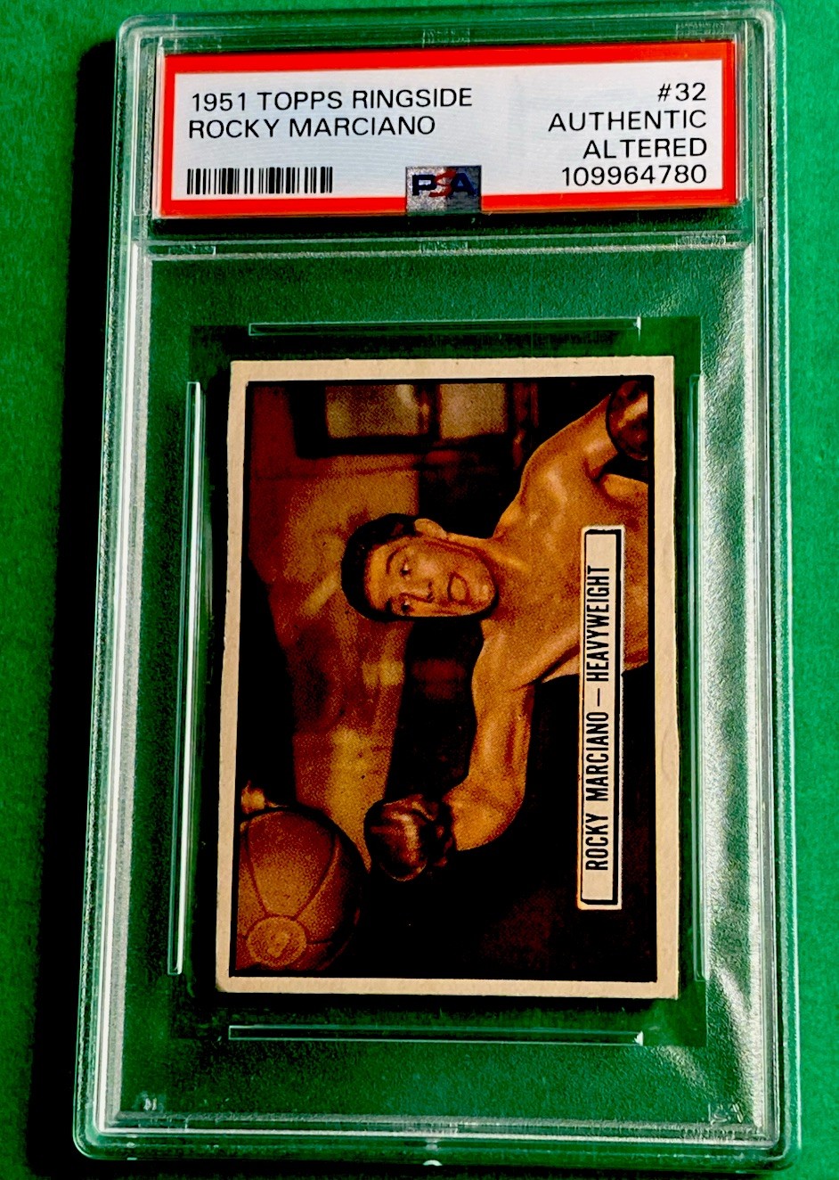 1951 Topps Ringside Boxing #32 Rocky Marciano RC PSA AUTHENTIC ALTERED *CENTERED 1951 Topps Ringside Boxing #32 Rocky Marciano RC PSA AUTHENTIC ALTERED *CENTERED