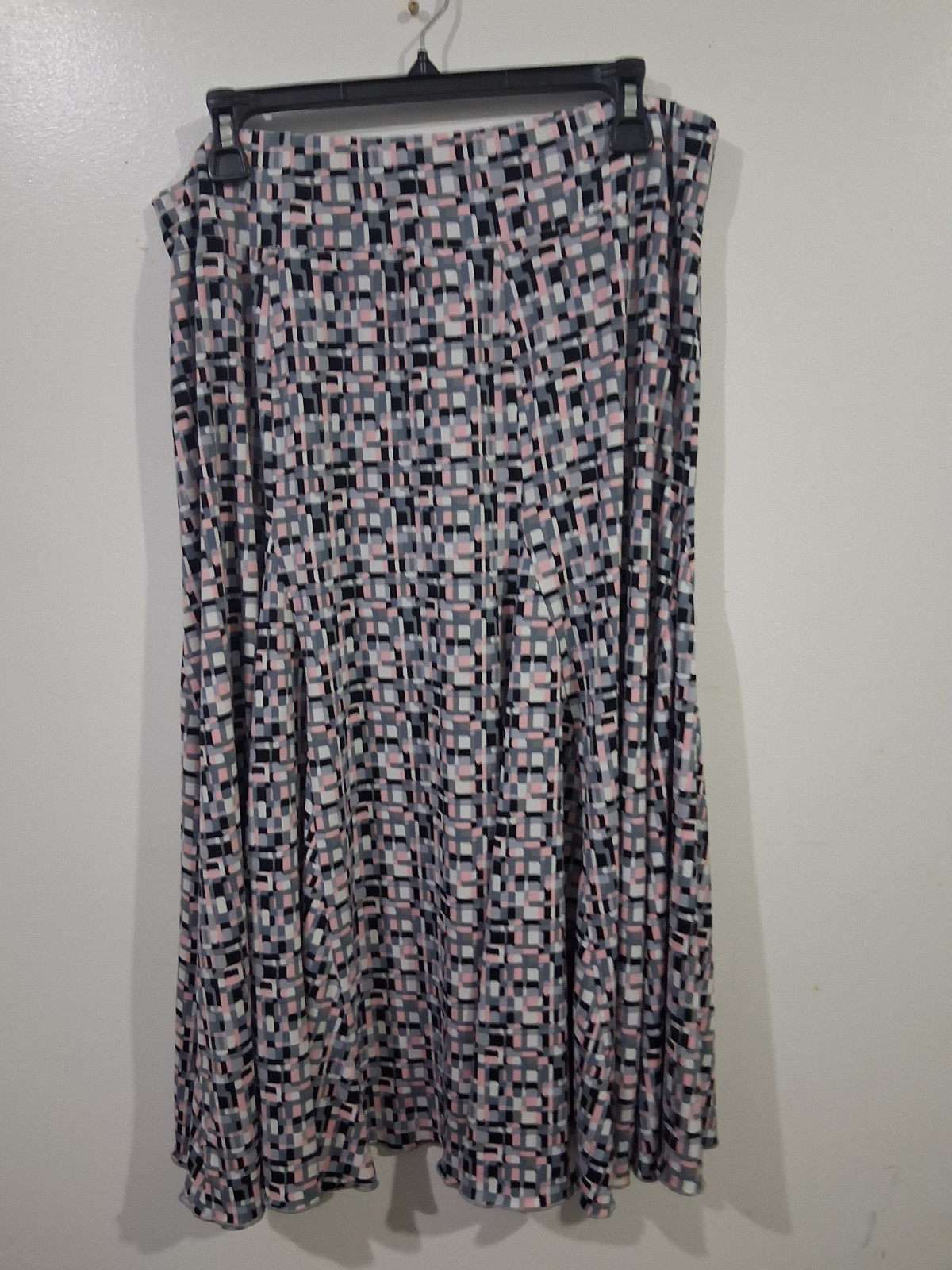 Studio 1940 Plus 18/20W Midi Pleated Geometric Knit Pull-On Skirt Multicolor Studio 1940 Plus 18/20W Midi Pleated Geometric Knit Pull-On Skirt Multicolor