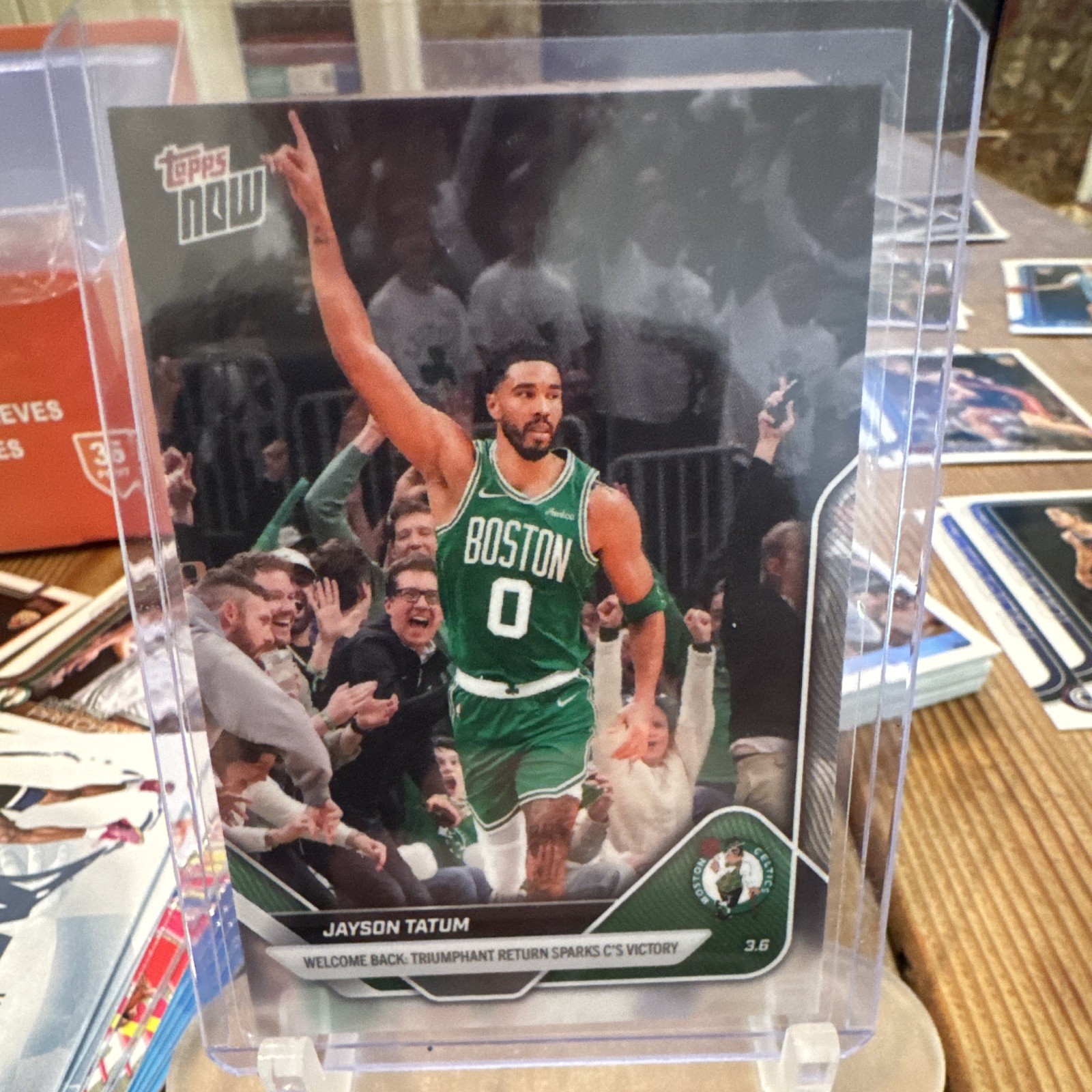 2025-26 Topps Now - Jayson Tatum #197 Welcome Back 3.6.26 Topps Foil Back