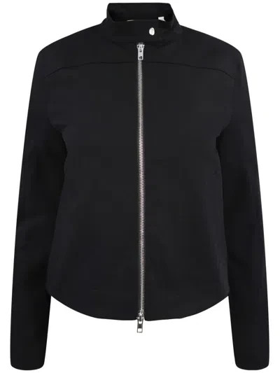 New, Vince Shrunken Stretch Cotton Motocross Jacket in black Sz 12 #SJ2704