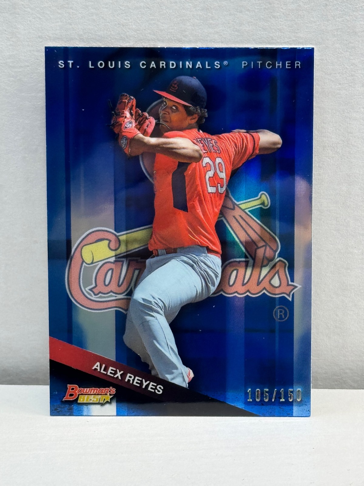 2015 Bowman\'s Best Top Prospects Blue Refractor #TP-7 Alex Reyes Cardinals #/150