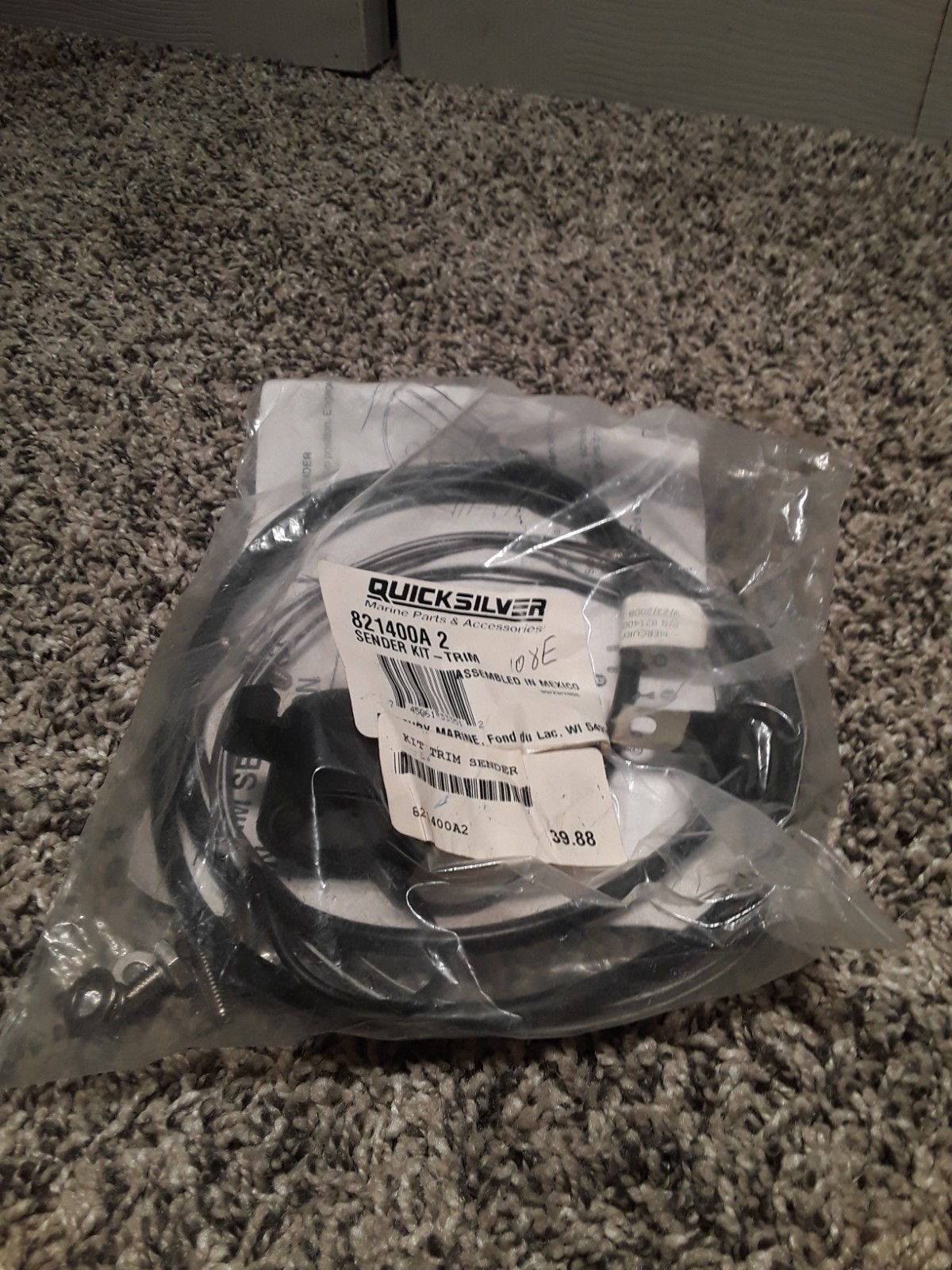 Brand New Mercury Marine Quicksilver 821400A2 Trim Sender Kit Genuine OEM Brand New Mercury Marine Quicksilver 821400A2 Trim Sender Kit Genuine OEM