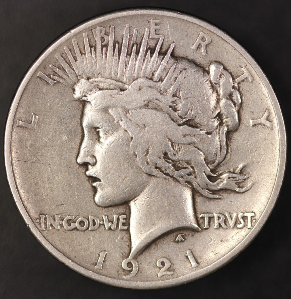 1921 SILVER PEACE DOLLAR | FRESH FROM AN ORIGINAL COLLECTION | LOT BB-459 1921 SILVER PEACE DOLLAR | FRESH FROM AN ORIGINAL COLLECTION | LOT BB-459