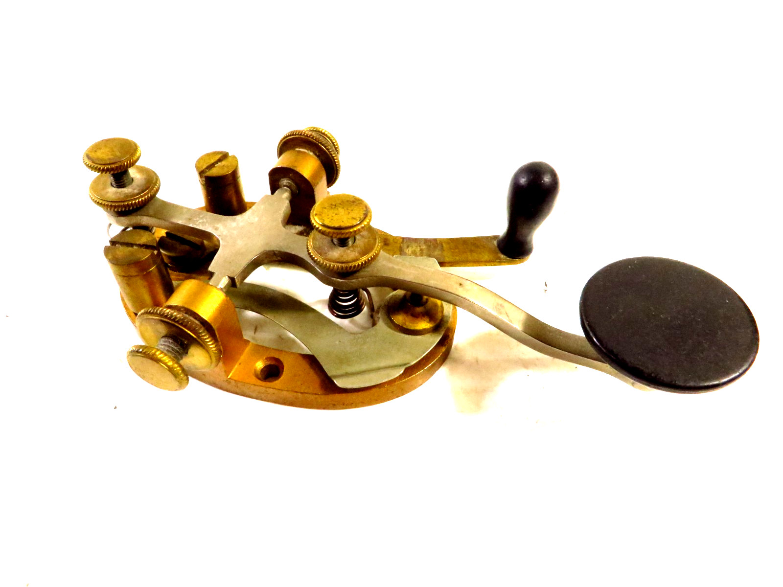 Antique J. H. Bunnell & Co. Brass Morse Telegraph Key, Works Great Antique J. H. Bunnell & Co. Brass Morse Telegraph Key, Works Great