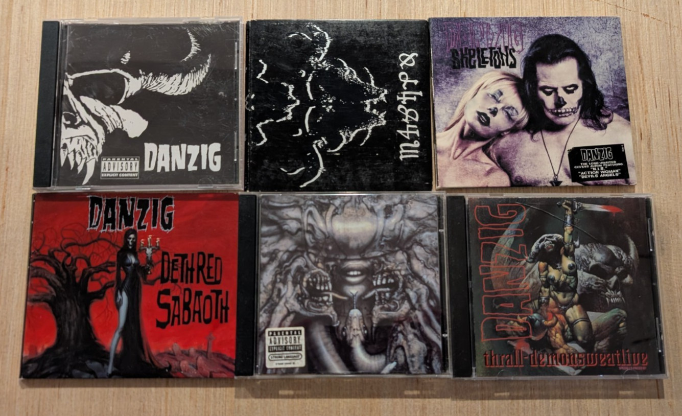 Danzig 6 CD Lot Skeletons, 4, Dethred Saboth, III, Thrall Demonsweative, S/T