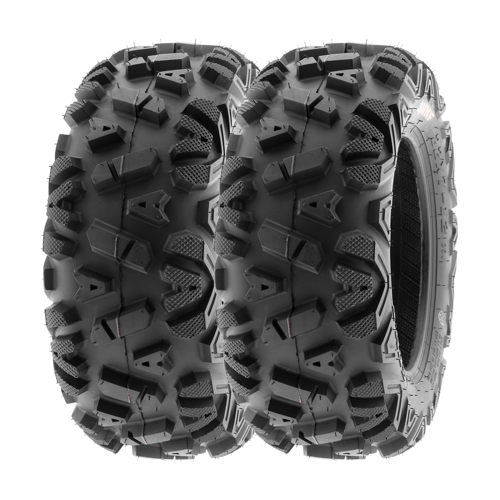 SunF  ATV UTV Tires 25x10-12 25x10x12 All Terrain 6 PR A033  Power I [Set of 2]