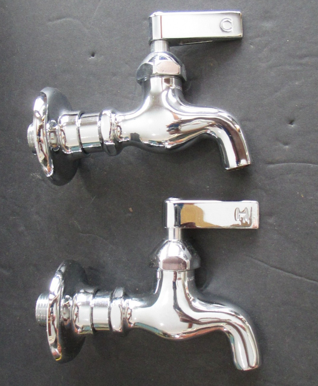 NOS PAIR Chrome Kohler K-8775 Hewitt Single Handle Hot and Cold Sink Faucets B5 NOS PAIR Chrome Kohler K-8775 Hewitt Single Handle Hot and Cold Sink Faucets B5