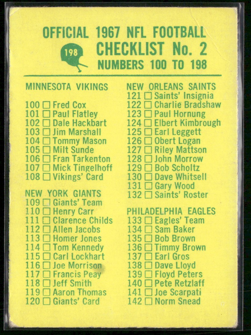 Checklist 100-198 1966 Philadelphia #198