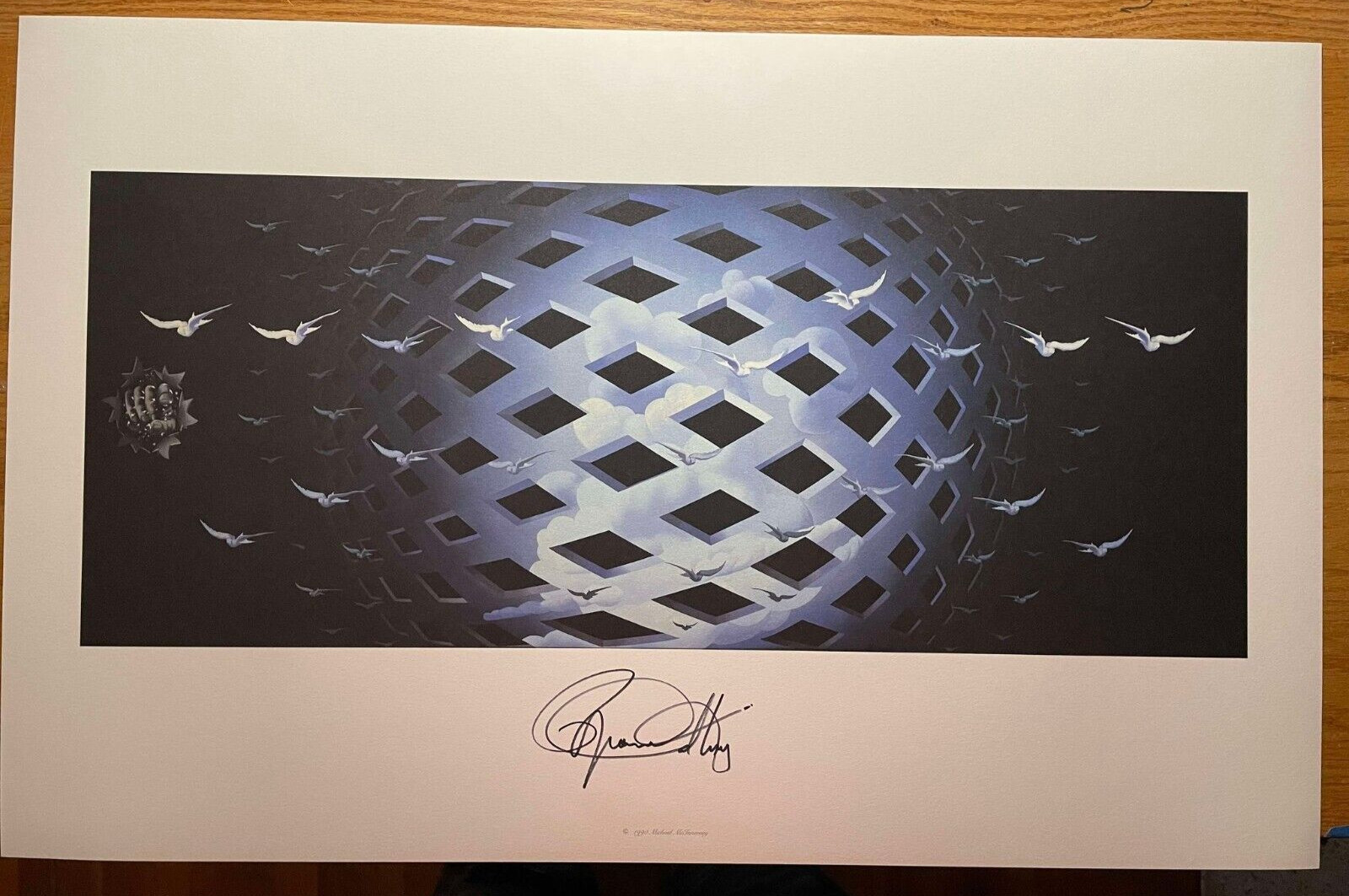 The WHO TOMMY Hand Signed Roger Daltrey Art Print Lithograph 1990 COA Photo