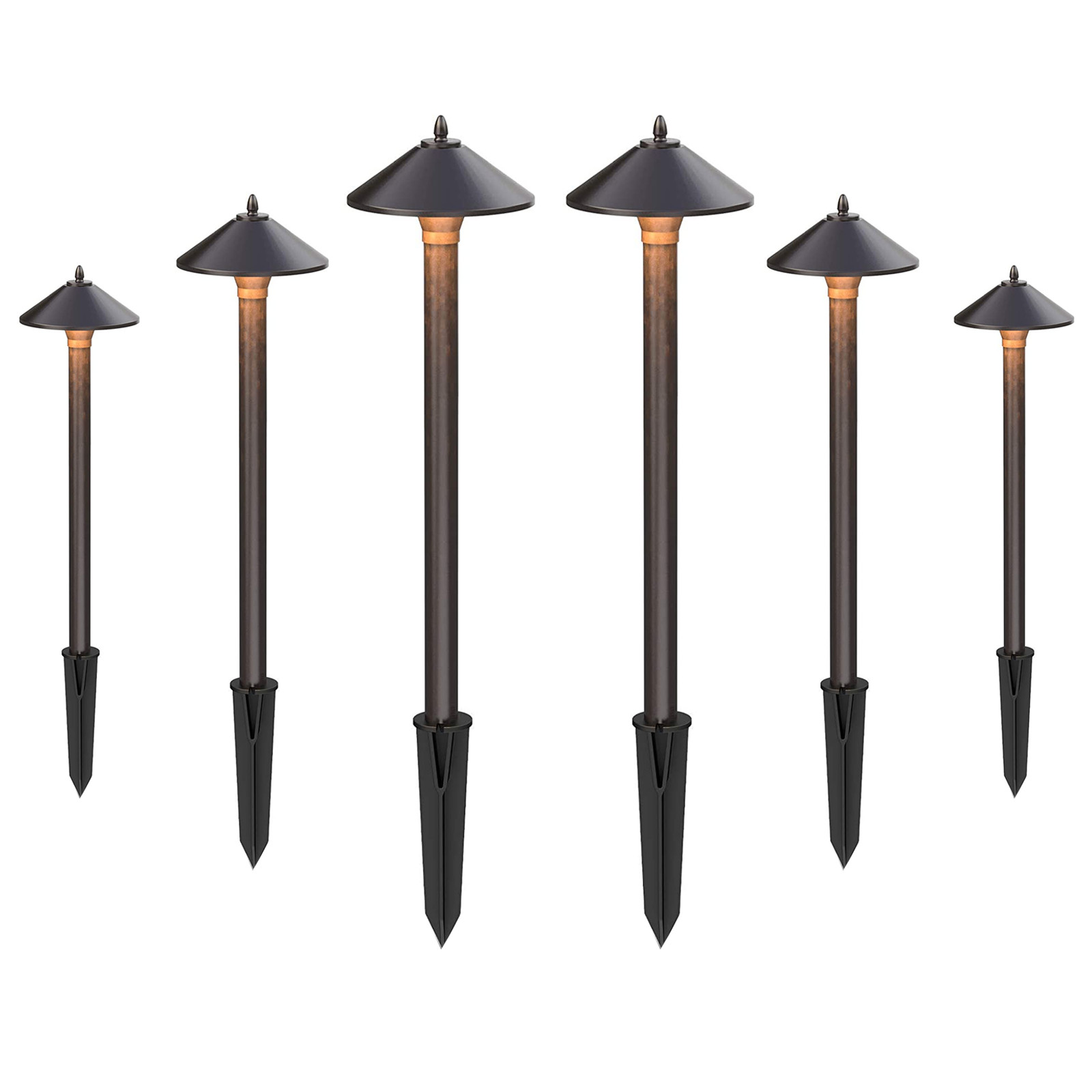 Pathway Light 6 Pack Low Voltage Halogen Outdoor Landscape Lighting Decor