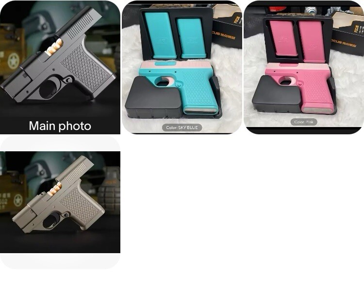 Cool Pistol Style Handgun Firearm Toy Lighter with 3 Cigarette Case Magazine Cool Pistol Style Handgun Firearm Toy Lighter with 3 Cigarette Case Magazine