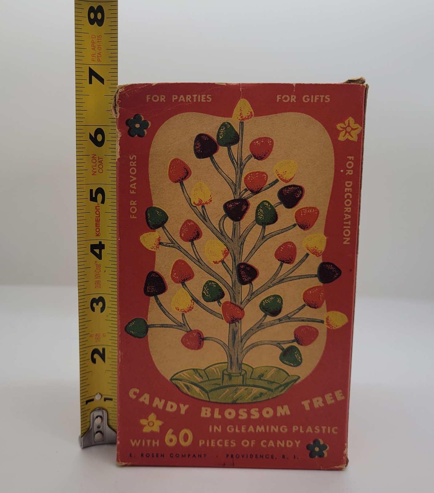 Vintage Rosen Candy Blossom Tree Gumdrop With Original Box MCM Kitschy Christmas
