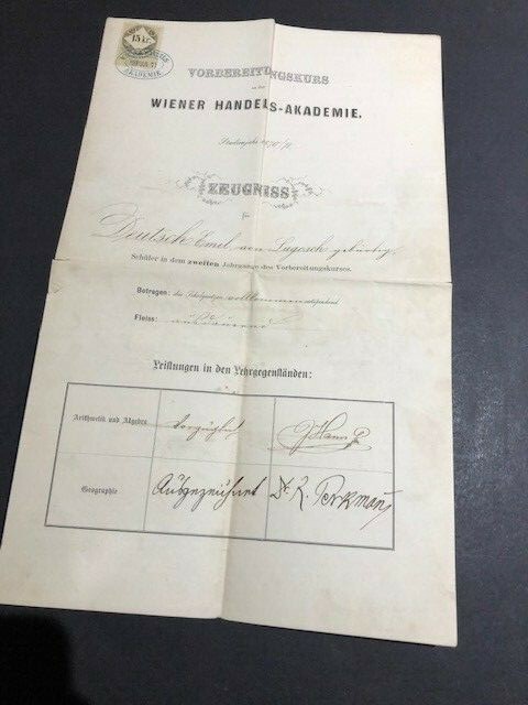 1870/1871 German Document W/Revenue Stamp