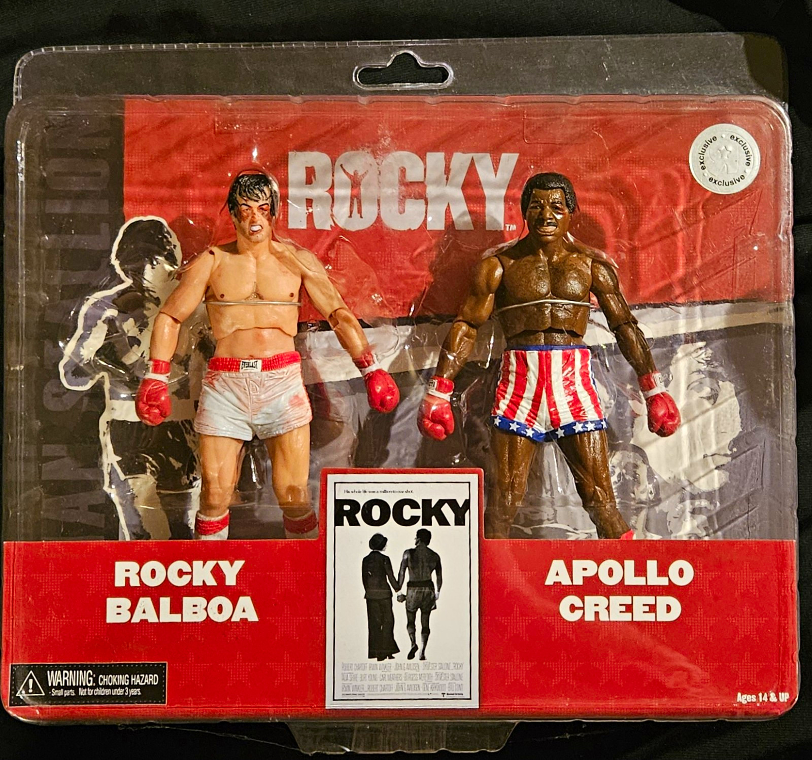NECA Rocky Toys R Us Exclusive 2-Pack Figure Set Rocky Balboa & Apollo Creed NEW