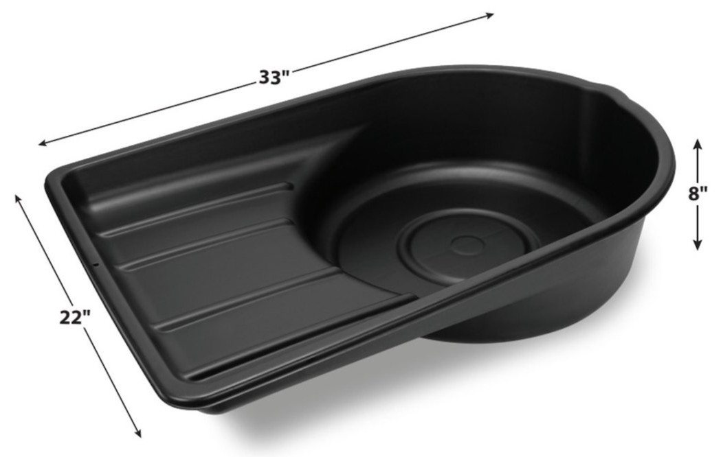 Extra Large 7.5 Gallon Capacity Engine Oil Coolant Drain Pan for Diesel Trucks Extra Large 7.5 Gallon Capacity Engine Oil Coolant Drain Pan for Diesel Trucks
