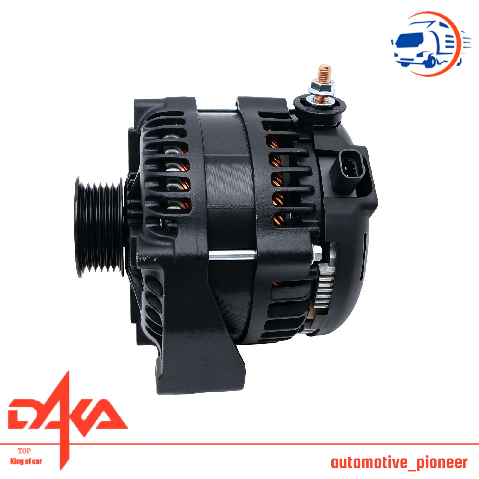 HIGH OUTPUT 350A BLACK ALTERNATOR FOR CHEVY GMC YUKON TAHOE CADILLAC HUMMER H2