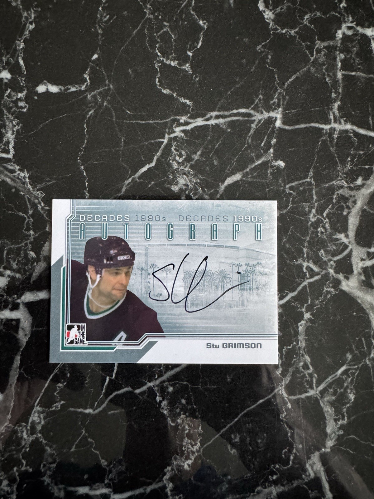 Stu Grimson 2013-14 In The Game Decades 1990s Autograph Card #A-SG