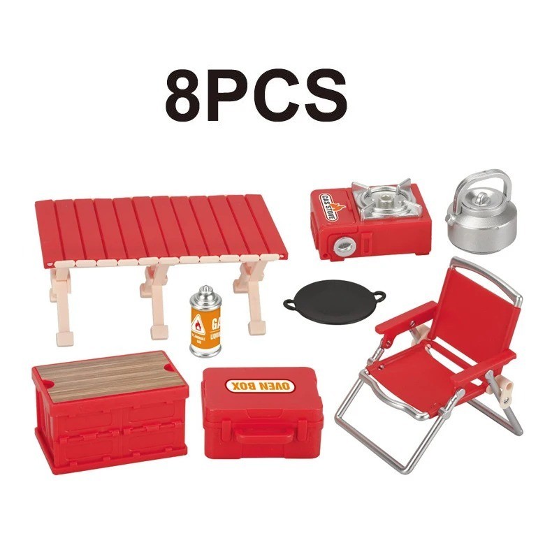 Dollhouse Miniature Camping Set Tiny Accessories Food Props