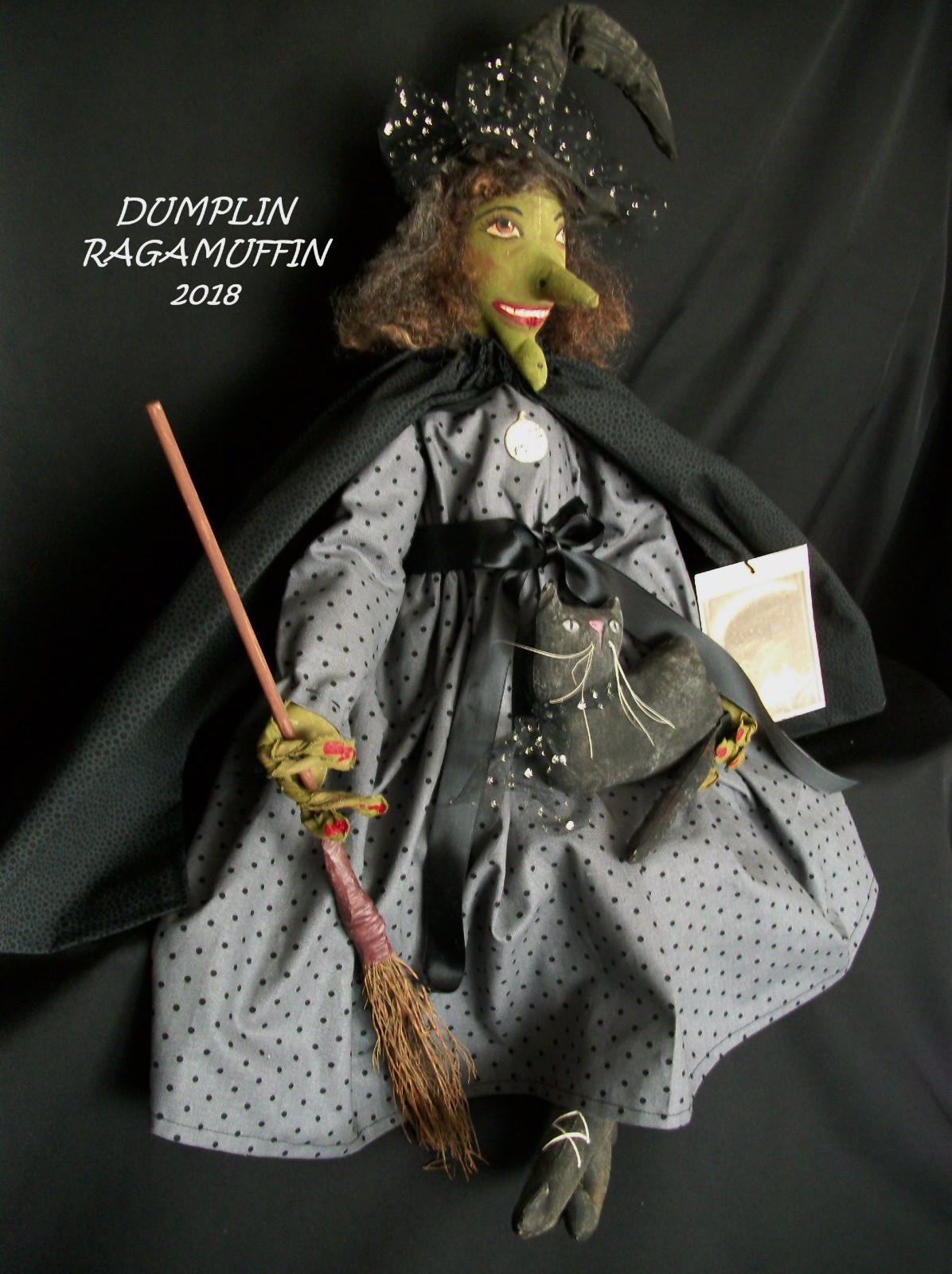 PATTERN, 27 in., Halloween witch, primitive doll, handmade, Dumplnragamuffin 246 PATTERN, 27 in., Halloween witch, primitive doll, handmade, Dumplnragamuffin 246
