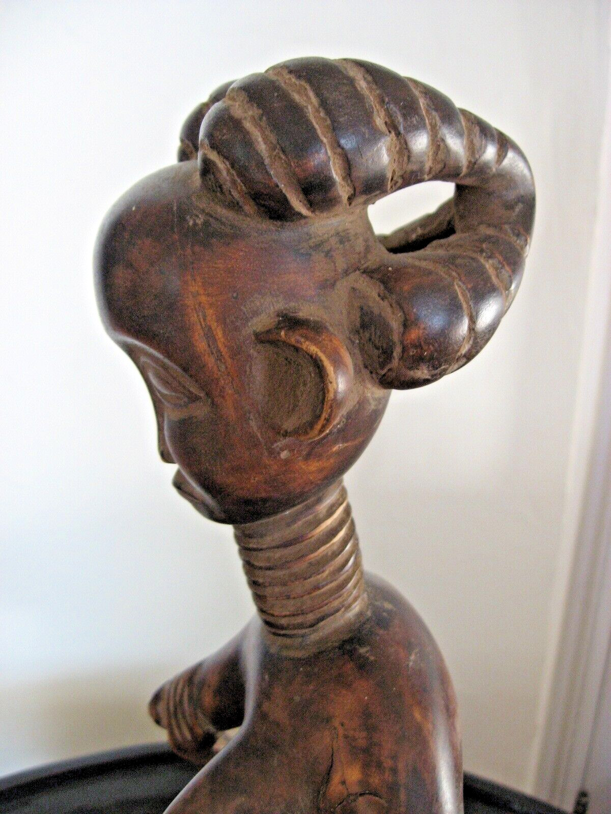 Maternity statue ASHANTI, AFRICAN ART GHANA black Africa mid 20th century, AKAN